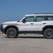 Adesivi Decorativi a Strisce a Scacchi per Porte Laterali in Vinile per Toyota Land Cruiser 2