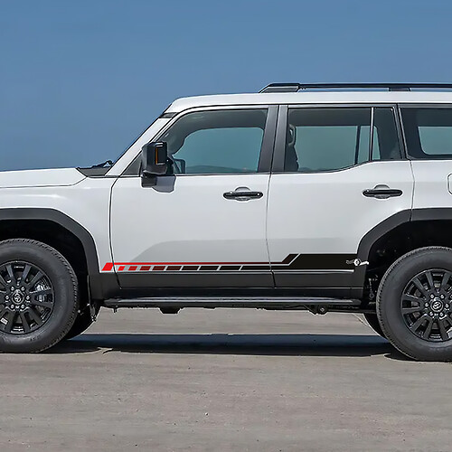 Toyota Land Cruiser porte laterali accent strisce decalcomanie adesivi in ​​vinile grafica 2 colori
