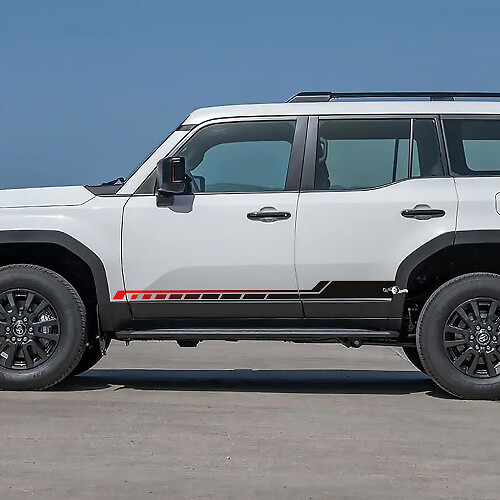 Toyota Land Cruiser porte laterali accent strisce decalcomanie adesivi in ​​vinile grafica 2 colori
