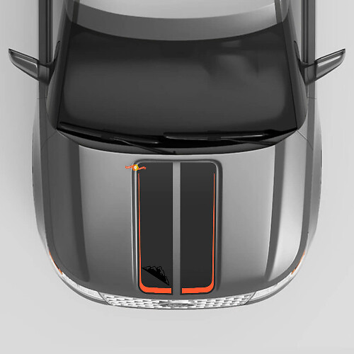 Grafica Hood Mountains per Musclecar Explorer ST Timberline XLT Platinum King Ranch ST
