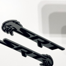 Stemma SRT Trackhawk 3D Emblema stemmi parafango nero vs grigio 2
 2