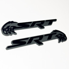 Stemma SRT Trackhawk 3D Emblema stemmi parafango nero vs grigio 2
 4