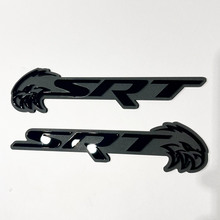 Stemma SRT Trackhawk 3D Emblema stemmi parafango nero vs grigio 2
 6