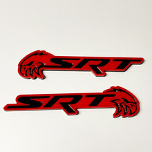 Stemma SRT Trackhawk 3D Emblema stemmi parafango nero vs grigio 2
 2