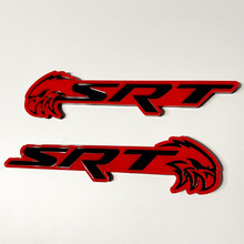 Stemma SRT Trackhawk 3D Emblema stemmi parafango nero vs grigio 2
 3