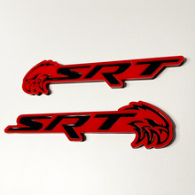 Stemma SRT Trackhawk 3D Emblema stemmi parafango nero vs grigio 2
 4