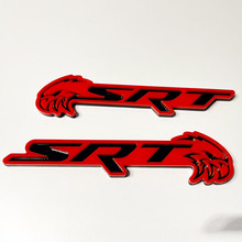 Stemma SRT Trackhawk 3D Emblema stemmi parafango nero vs grigio 2
 5