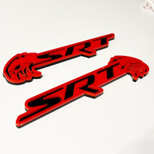 Stemma SRT Trackhawk 3D Emblema stemmi parafango nero vs grigio 2
 6