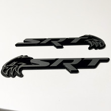 Stemma SRT Trackhawk 3D Emblema stemmi parafango nero vs grigio 3
 2
