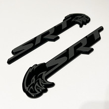 Stemma SRT Trackhawk 3D Emblema stemmi parafango nero vs grigio 3
 3