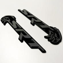 Stemma SRT Trackhawk 3D Emblema stemmi parafango nero vs grigio 3
 4