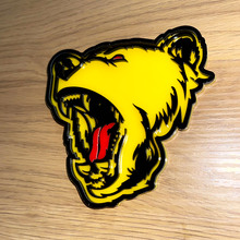 Orso Grizzly lingua rossa Distintivo 3D Emblema dei distintivi del portellone posteriore del parafango
 3
