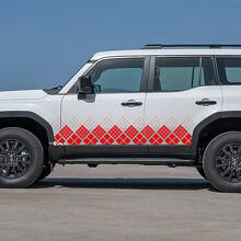 Toyota Land Cruiser porte laterali ornamento stile decalcomanie adesivi in ​​vinile grafica
 2