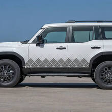 Toyota Land Cruiser porte laterali ornamento stile decalcomanie adesivi in ​​vinile grafica
 3