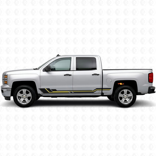 Strisce Viniliche Parallele per Porta e Modanatura Laterale per Chevrolet Silverado 1500 K2XX 2014-2019_1
