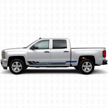 Strisce Viniliche Parallele per Porta e Modanatura Laterale per Chevrolet Silverado 1500 K2XX 2014-2019_3