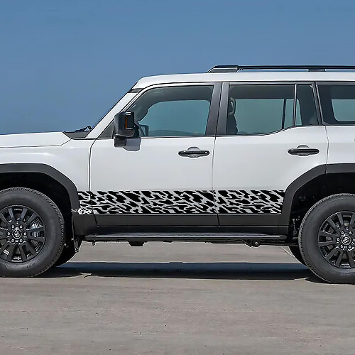 Toyota Land Cruiser Pannello basculante Porte laterali Splash Decalcomanie Adesivi in ​​vinile Grafica
