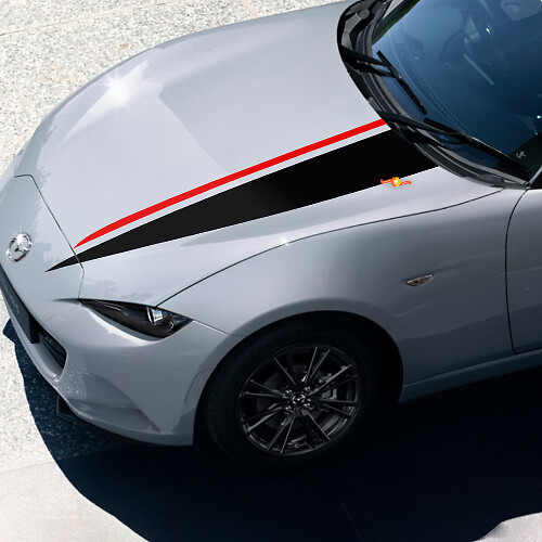 Adesivo decalcomania a strisce per cofano Roadster Mazda MX-5 Miata - adesivo in vinile personalizzato 2

