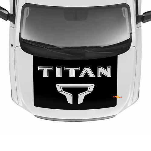 Cappuccio Nissan Titan Logo Blackout Vinile Adesivi Decalcomanie Grafica
