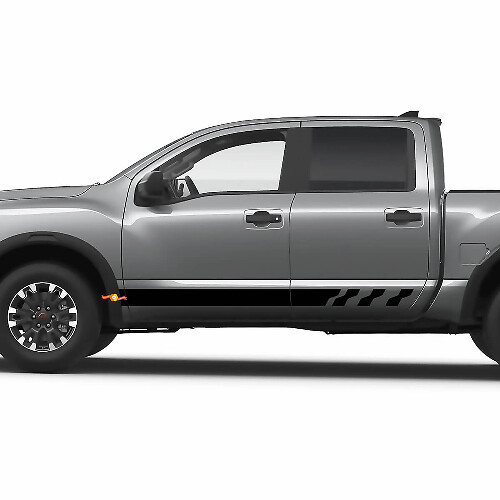 Nissan Titan Rocker Panel Stripes Adesivi in ​​vinile Decalcomanie Grafica
