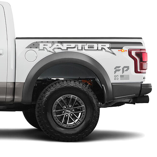 Ford Raptor F150 FP quarto posteriore bandiera americana adesivi decalcomanie in vinile
