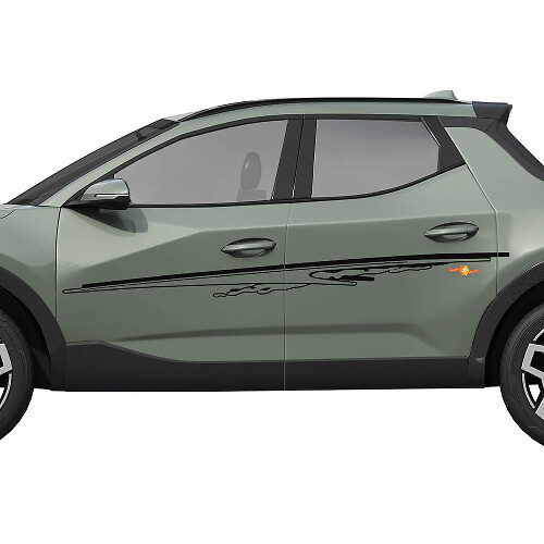 Grafica per adesivi in ​​vinile per porte laterali Rally adatta per Hyundai Santa Cruz

