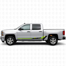 Strisce in vinile Retro Mountain Wave per porte e pannelli sottoporta per Chevrolet Silverado 1500 K2XX 2014-2019_3