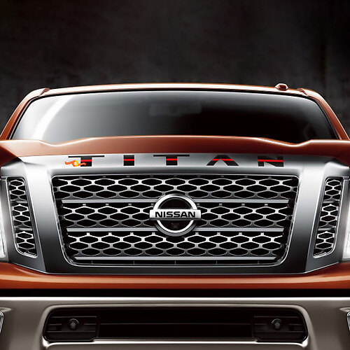 Cofano Nissan Titan Logo adesivi in ​​vinile decalcomanie grafica 2
 1