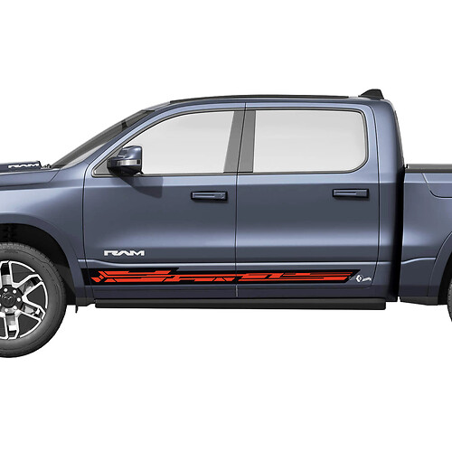 Strisce per porte laterali per Dodge RAM 1500 REV decalcomanie in vinile adesivi grafica 2
