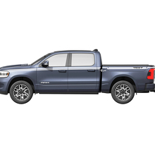 Adesivi in vinile a doppia striscia laterale personalizzati per Dodge Ram 1500 REV_3