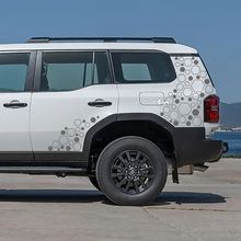 Toyota Land Cruiser Six-knot Honeycomb Porte laterali Decalcomanie posteriori Adesivi in ​​vinile Grafica
 3