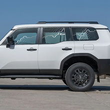 Toyota Land Cruiser topografica finestra laterale decalcomanie adesivi in ​​vinile grafica
 3