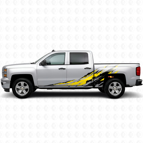 Strisce in Vinile Usurate per Porta Splash e Fiancata per Chevrolet Silverado 1500 K2XX 2014-2019_1