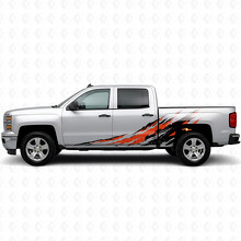 Strisce in Vinile Usurate per Porta Splash e Fiancata per Chevrolet Silverado 1500 K2XX 2014-2019_2