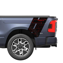 Kit di Adesivi in Vinile Strisce Geometriche per Parafango Posteriore per Dodge Ram 1500 REV_2