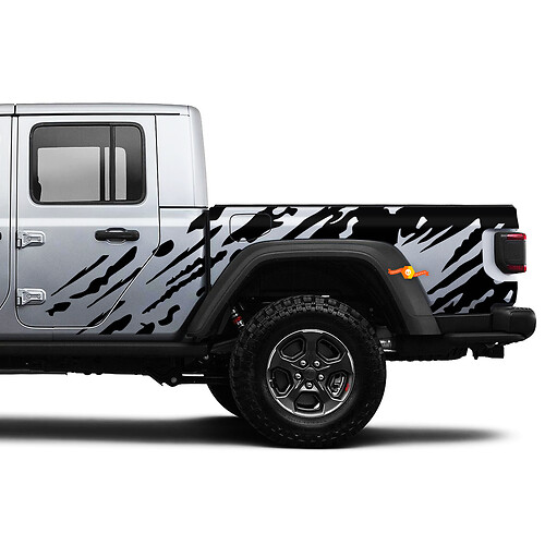 Kit grafico adesivo Jeep Gladiator Side Splash Dirt Vinile adesivo
