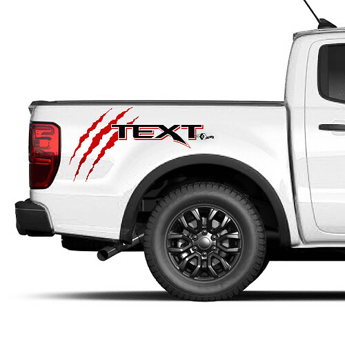 Kit di Adesivi in Vinile per Fiancata con Artigli e Testo Personalizzato per Musclecar truck power truck