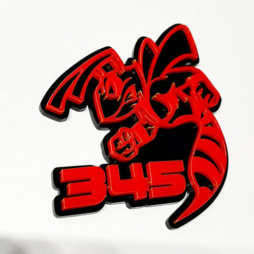 Distintivo 3D Hornet Bee 345 - Emblema personalizzato dei distintivi del portellone posteriore della griglia del parafango per auto e camion

