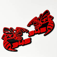 Distintivo 3D Hornet Bee 345 - Emblema personalizzato dei distintivi del portellone posteriore della griglia del parafango per auto e camion
 2