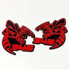 Distintivo 3D Hornet Bee 345 - Emblema personalizzato dei distintivi del portellone posteriore della griglia del parafango per auto e camion
 4