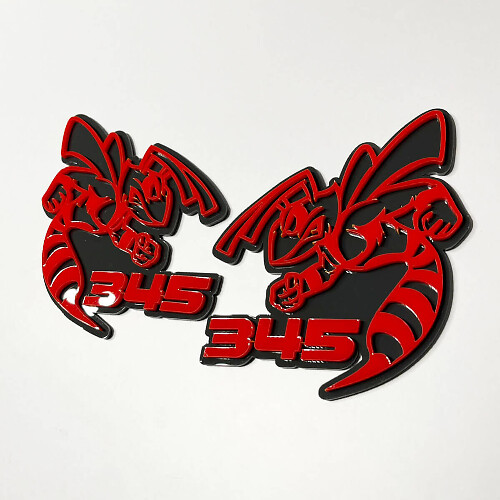 Distintivo 3D Hornet Bee 345 - Emblema personalizzato dei distintivi del portellone posteriore della griglia del parafango per auto e camion 2
