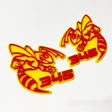 Distintivo 3D Hornet Bee 345 - Emblema personalizzato dei distintivi del portellone posteriore della griglia del parafango per auto e camion 2
 3