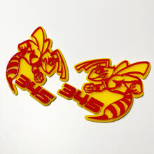 Distintivo 3D Hornet Bee 345 - Emblema personalizzato dei distintivi del portellone posteriore della griglia del parafango per auto e camion 2
 5