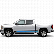 Strisce in vinile vintage per porta e pannello sottoporta per Chevrolet Silverado 1500 K2XX 2014-2019_2