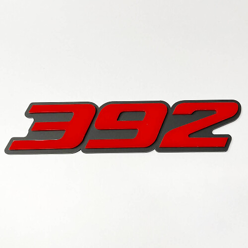 392 Raised 3D Red and Gray — Emblema (parafango, portellone, griglia anteriore)