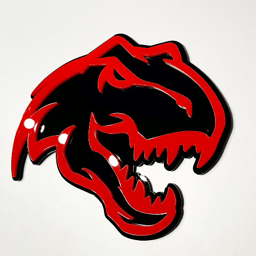 Distintivo 3D di dinosauro T-Rex TRX - Emblema personalizzato dei distintivi del portellone posteriore della griglia del parafango 2
