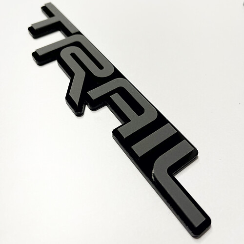 Badge TRAIL 3D – Emblema personalizzato per badge sulla griglia anteriore del portellone posteriore per Toyota TRD
