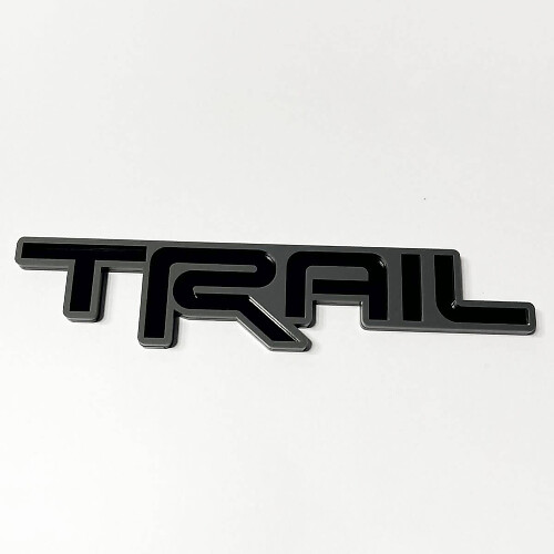 Distintivo parafango posteriore TRAIL 3D 2 pezzi per Toyota TRD
