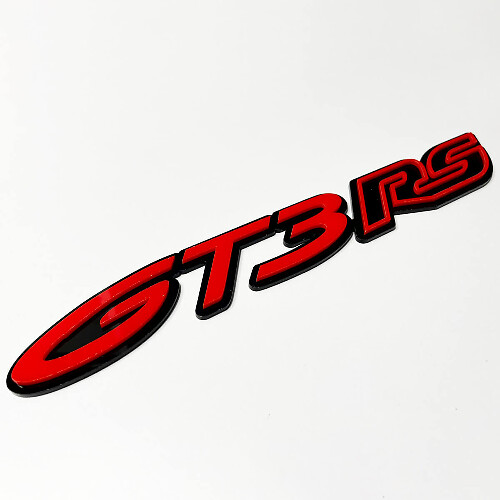 Stemma GT3 RS 3D – Emblema personalizzato per stemmi sulla griglia anteriore del portellone posteriore per Porsche GT3
