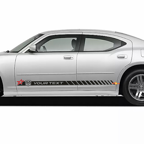 Kit adesivi in vinile strisce lato porta stroboscopiche personalizzate per Dodge Charger
